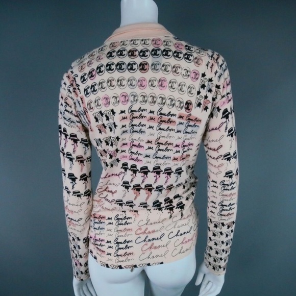 Chanel printed GRAFFI CASHMERE MULTICOLORE SWEATER - Picture 6 of 8